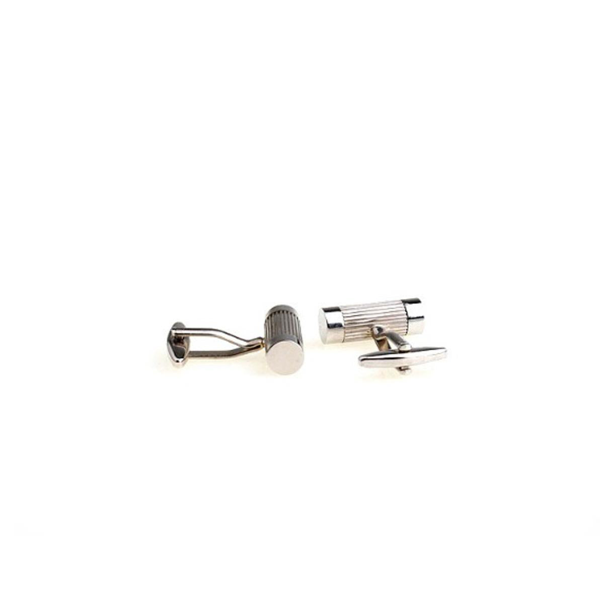 Charles William Silver Tone Stainless Steel Barrel Style Cufflinks With Rim Design Formal Wedding Business