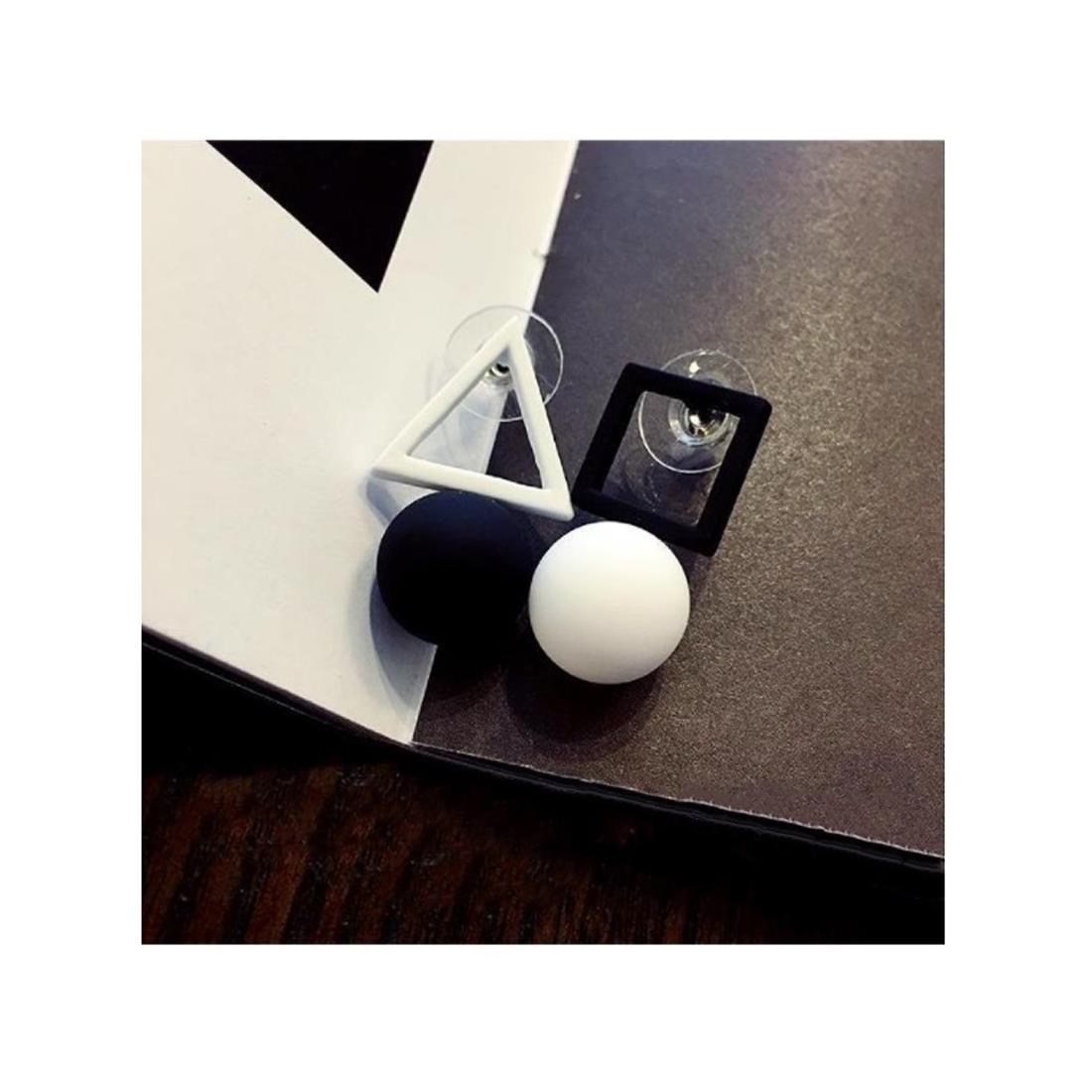 Charles William Triangle and Circle Unique Earring