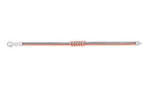 Charles William Rose Gold and Silver Rings of Love Bracelet Fine Italian Designed Jewellery