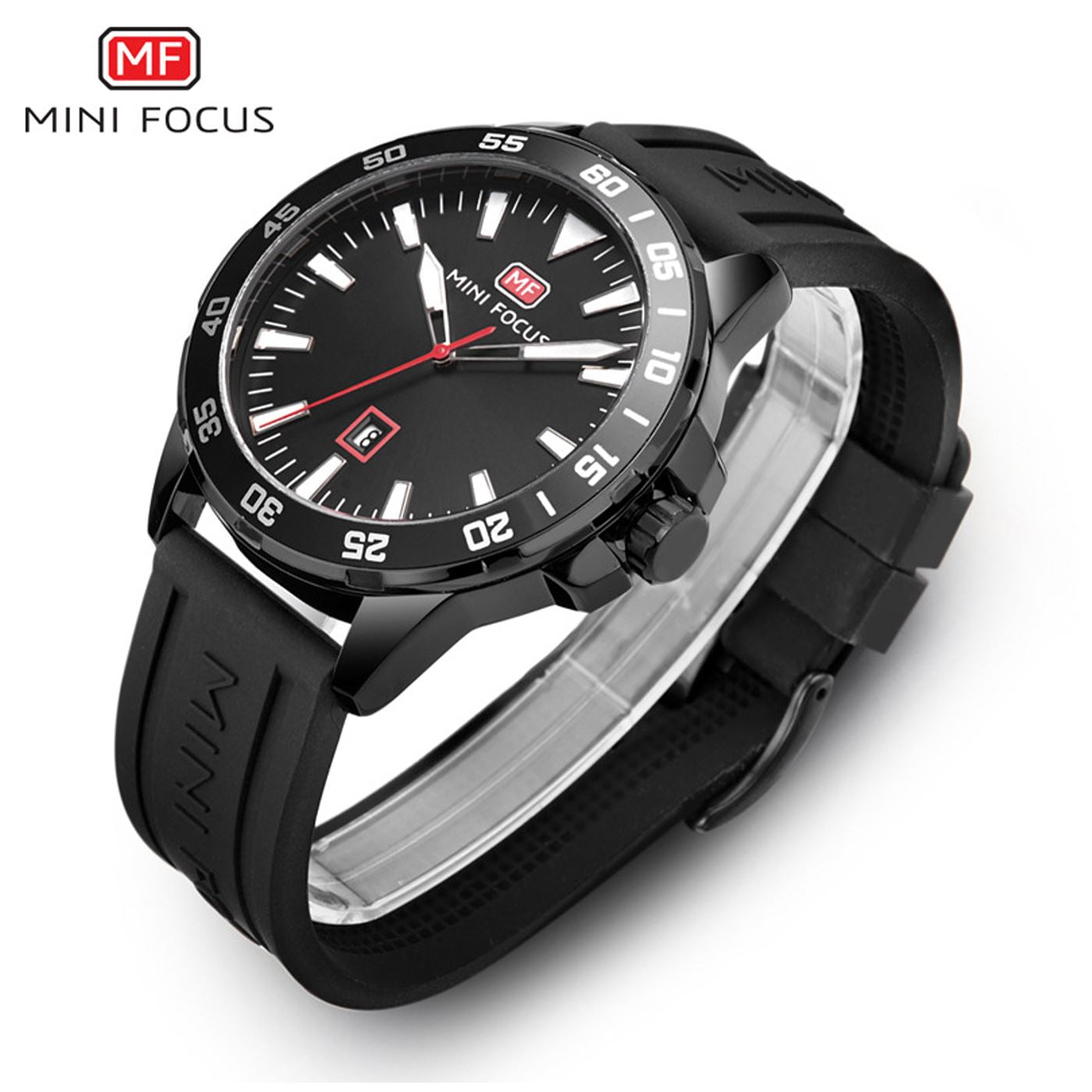 Mens Watch Black Red Boys Smart Analogue Watches White