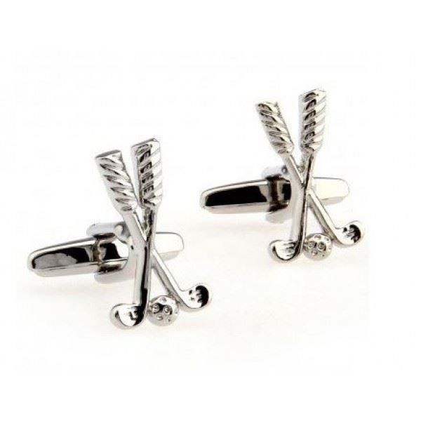 Silver Hockey Novelty Cufflinks