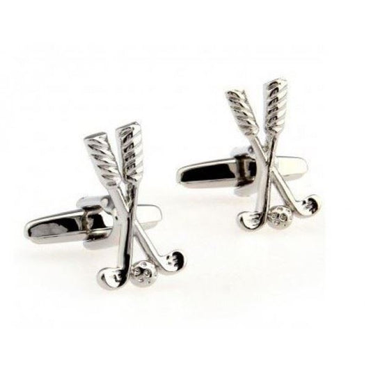 Silver Hockey Novelty Cufflinks