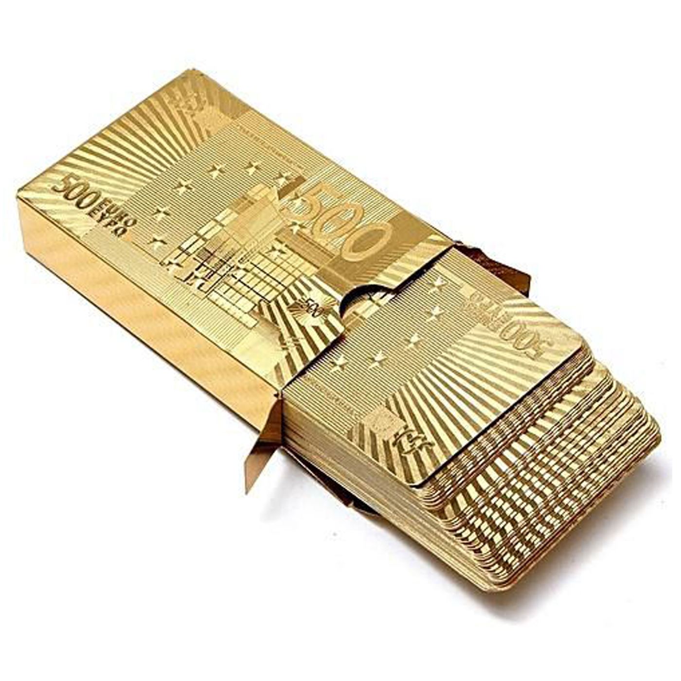 Premium 24K Gold Playing Card Euro Golden Foil Full Poker High Waterproof Deck Cards