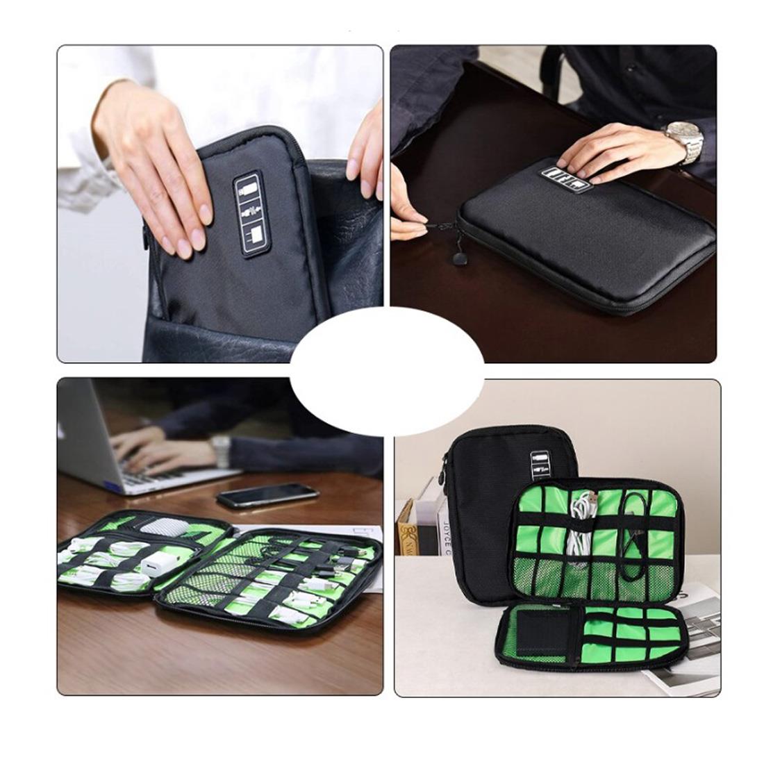 Premium USB Charging Wire Cable Protection Case Organiser Safe Travel Bag