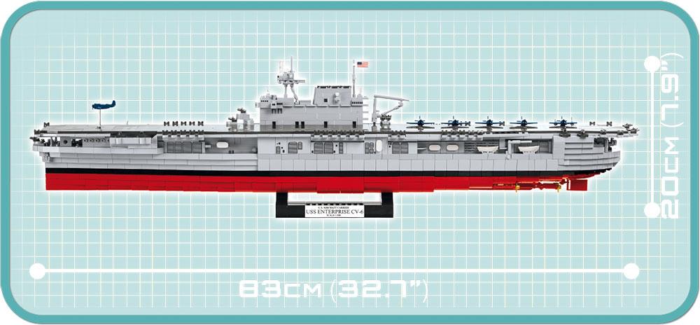 Cobi USS Enterprise Huge Boat Ship 2510 Piece Compatible Building Bricks Age 8+