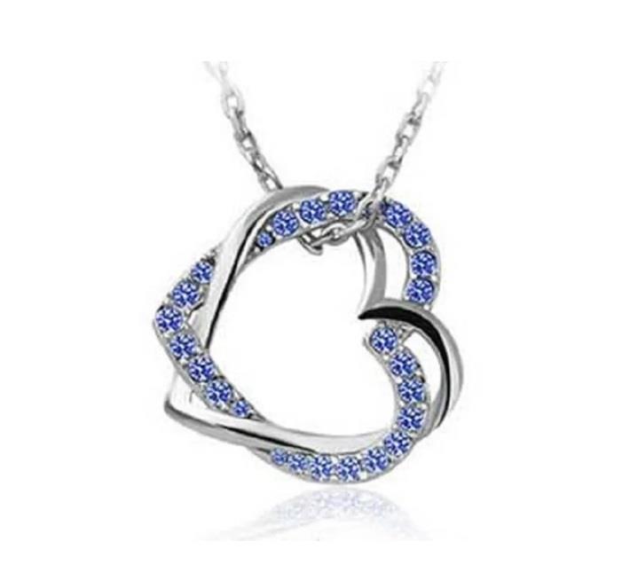 Silver Heart Jewellery Charles William Blue Necklace