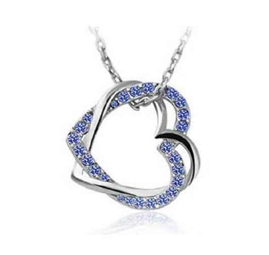 Silver Heart Jewellery Charles William Blue Necklace
