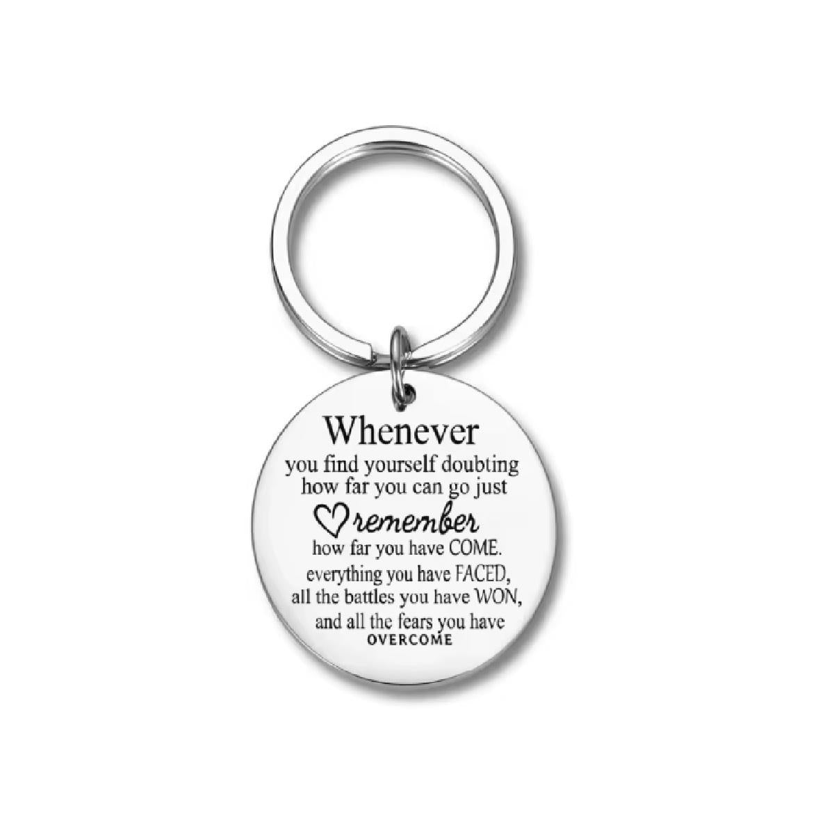 Overcame So Much Novelty Personal Keyring Keychain Gift Strength Growth Motivation