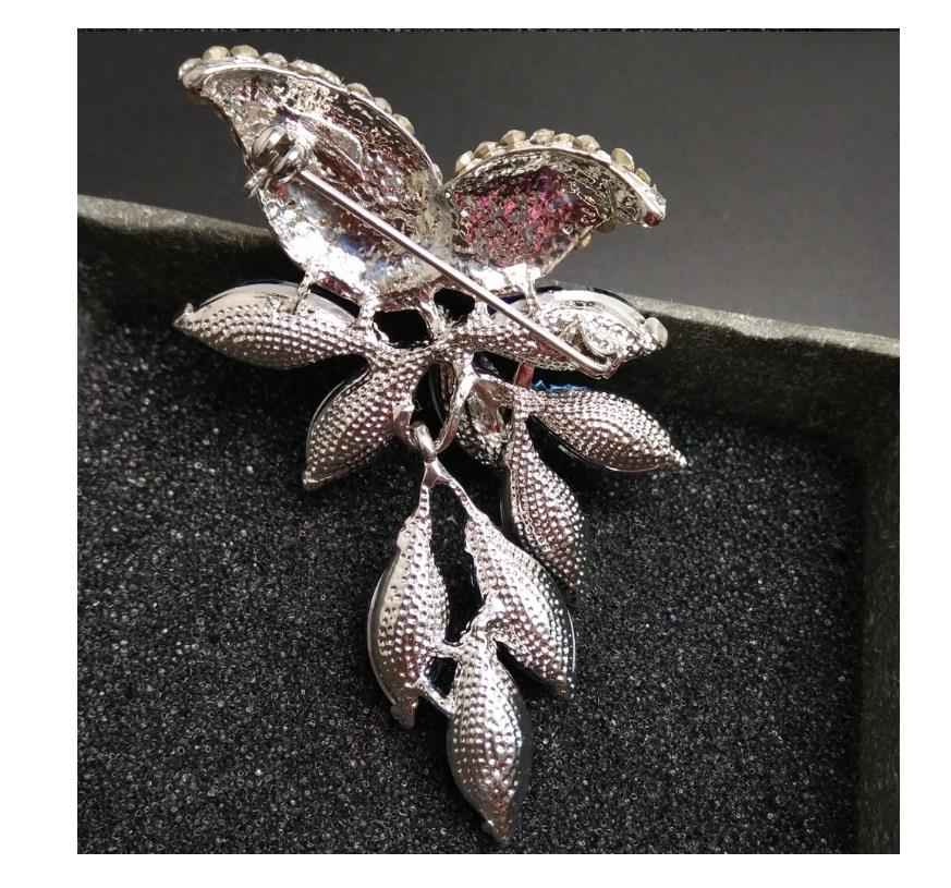 Charles William Premium Brooch Silver Grey Stones Fashion Costume Jewellery Flower Brooches