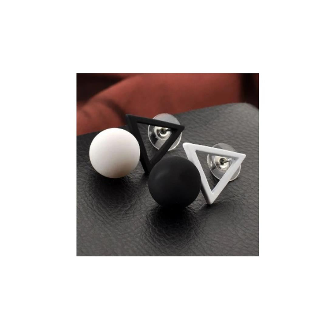 Charles William Triangle and Circle Unique Earring
