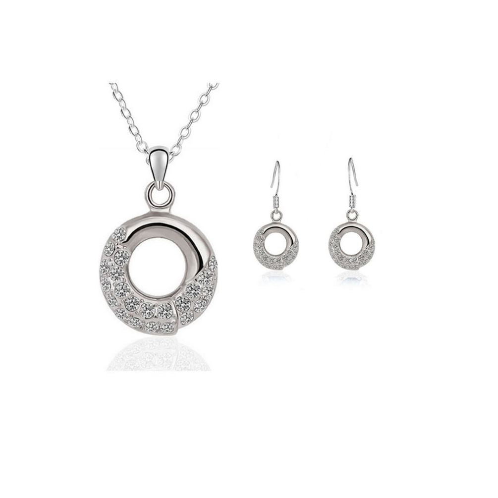 Silver Necklace, Earrings - Matching Jewellery Set