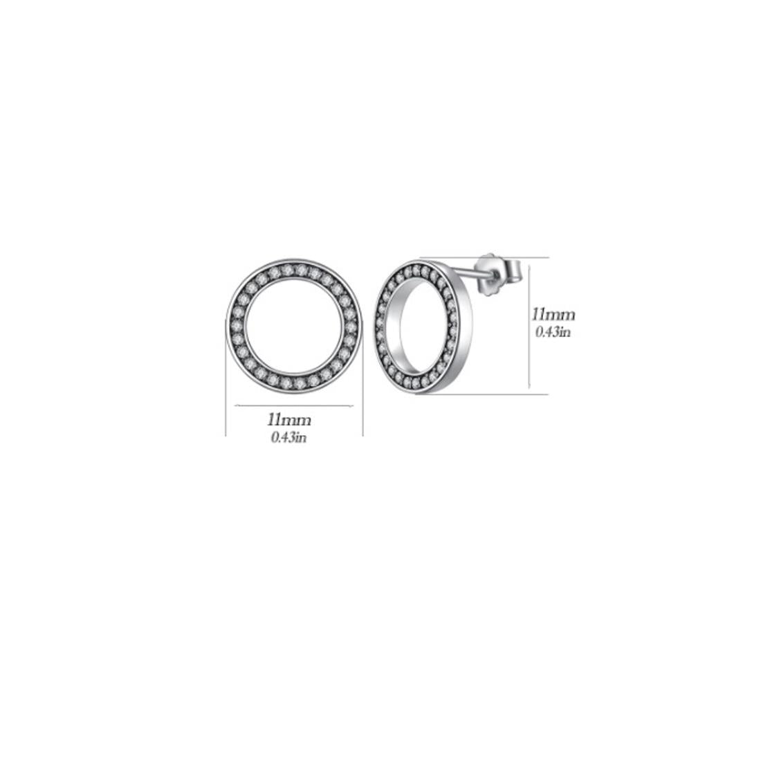 Charles William Premium Quality Earring Silver Plated Cubic Zircon Stones Jewellery Ear Ring