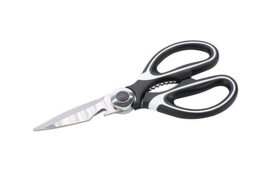 Heavy Duty Kitchen Scissors Stainless Steel Blades Bottle Opener Non Slip Nut Cracker