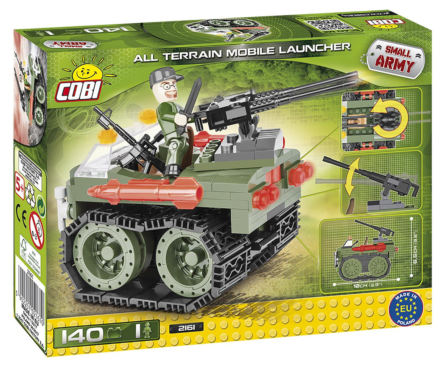 Cobi Army All Terrain Vehicle With Mounted Guns Blocks Bricks 140Pc Compatible Age 5+