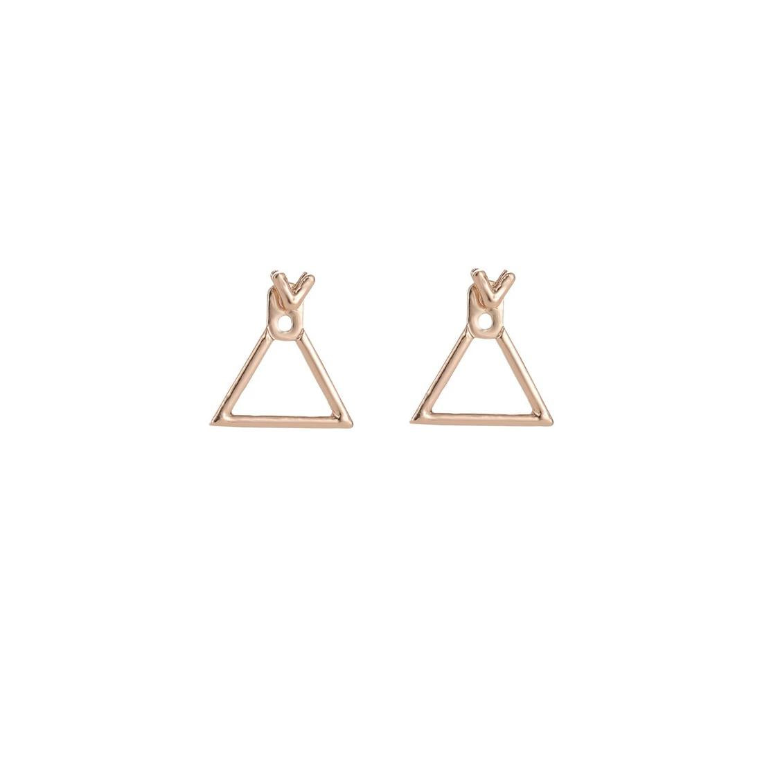 Charles William Unique Behind Ear Gold Triangle Shape Earring Fashion Jewellery Girls Teens Ear Ring