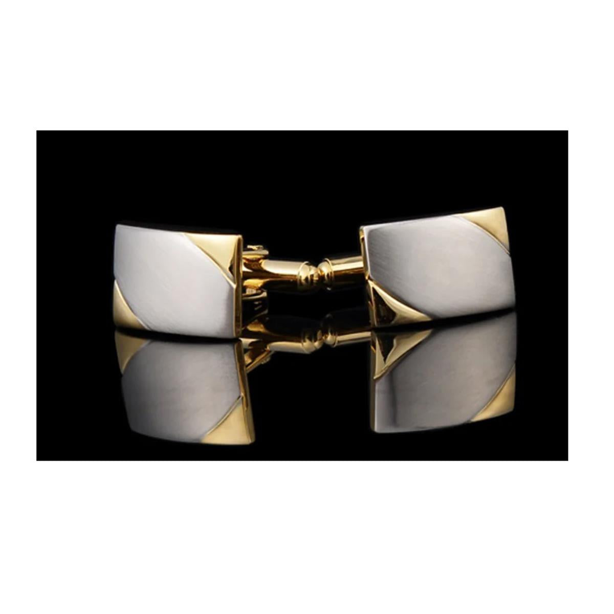 Charles William Gold and Silver Cufflinks Stunning Design