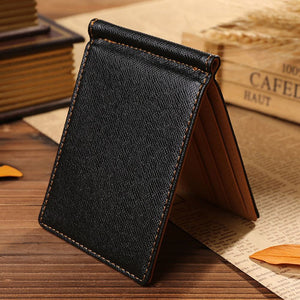 Money Clip Wallet 4cc Leather With Soft Brown Inside Material Unique And Quality