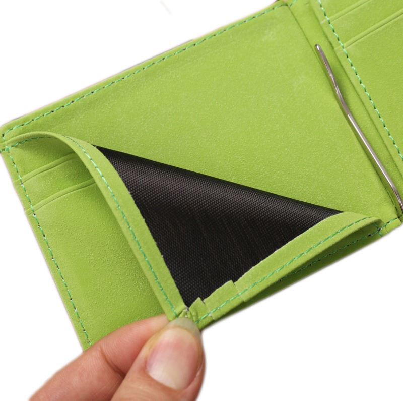 Green PU Leather Money Clip with 4 Compartments UK Stock