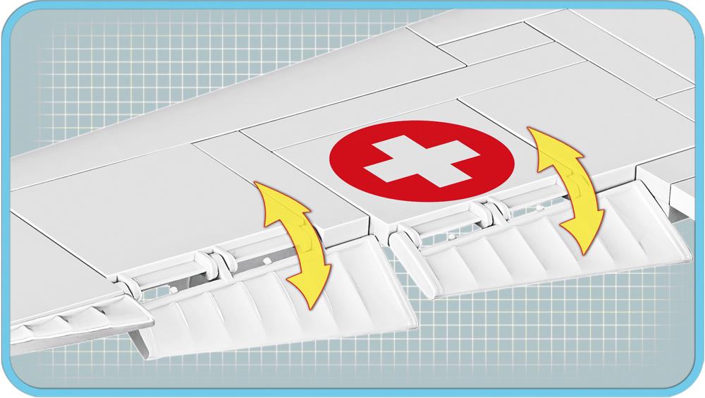 Cobi Medical Swiss Airplane Transport Red Cross Propeller Plane Junkers Building Bricks 8+