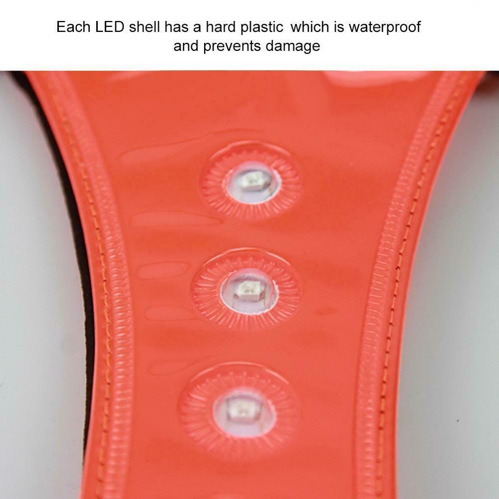 Charles William Safety Red Hi Viz Reflective Flashing Belt Cycling Walking Running Bike Bright Light Dark