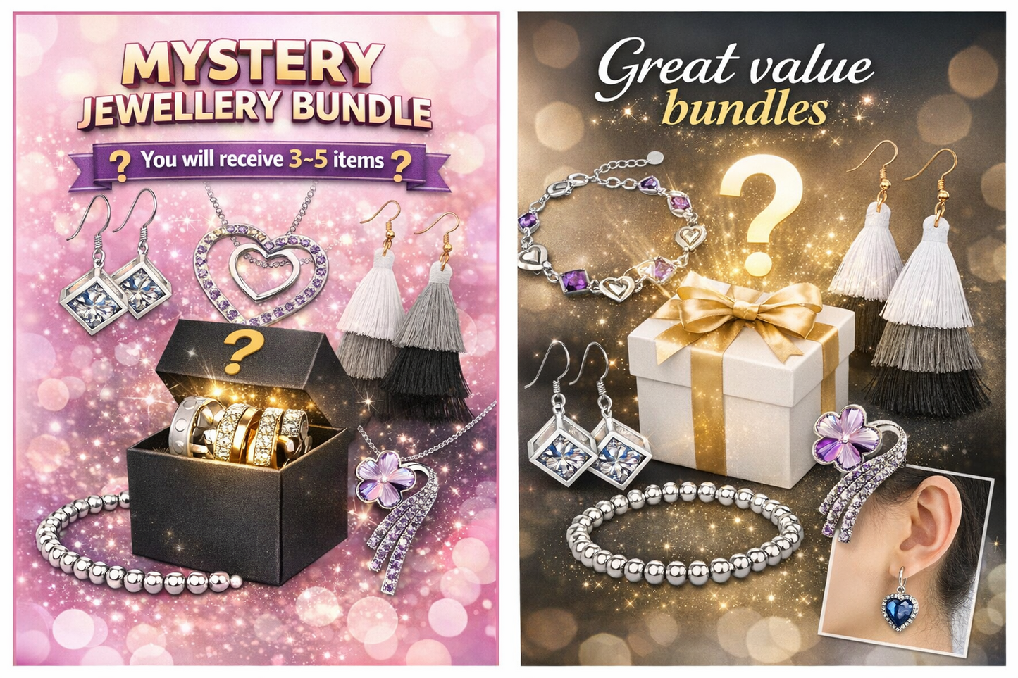 Surprise Mystery Bundle Jewellery Gift Set - 3 Pieces Normally £30 - For Limited Time Now £12.99