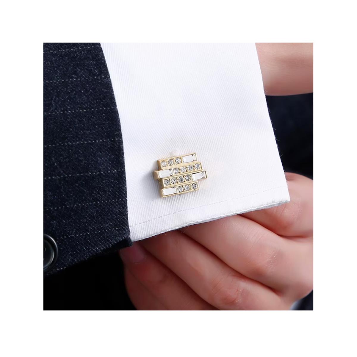 Gold Cufflinks with Stunning Elements from Charles William London