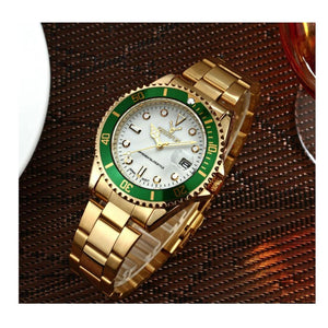 Deerfun Watch White Green Gold Date Watches Top Quality Oyster UK