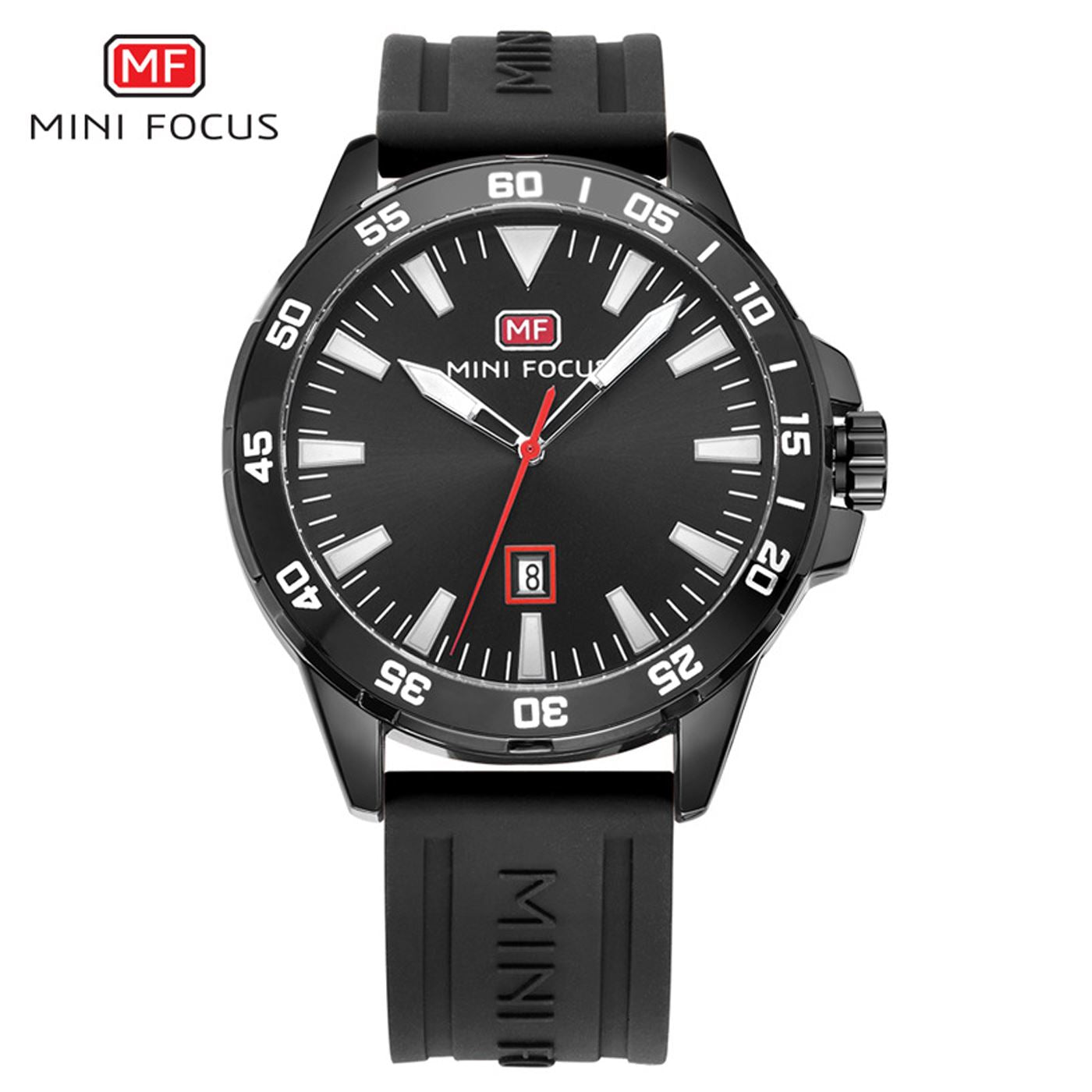 Mens Watch Black Red Boys Smart Analogue Watches White