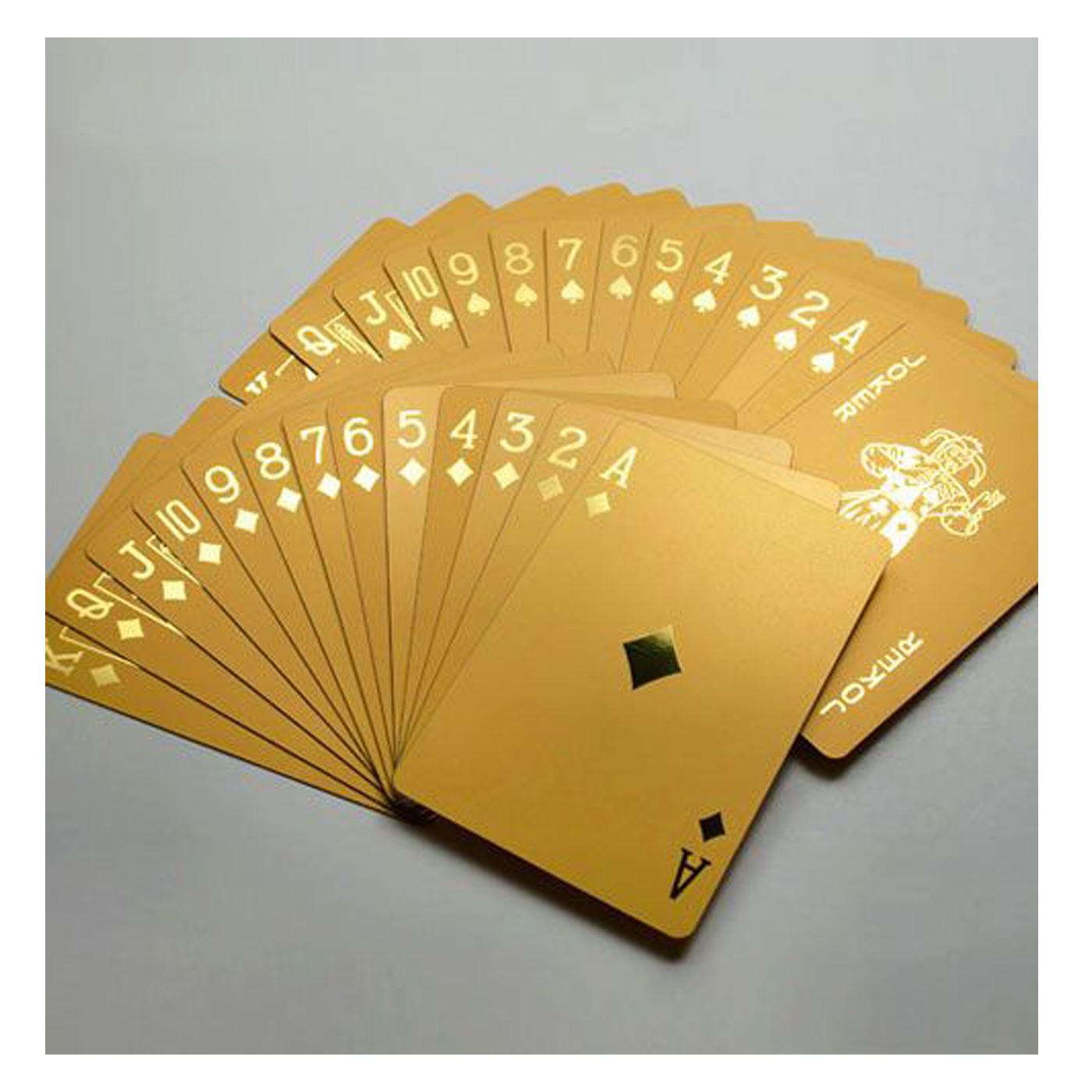Premium 24K Gold Playing Card Euro Golden Foil Full Poker High Waterproof Deck Cards