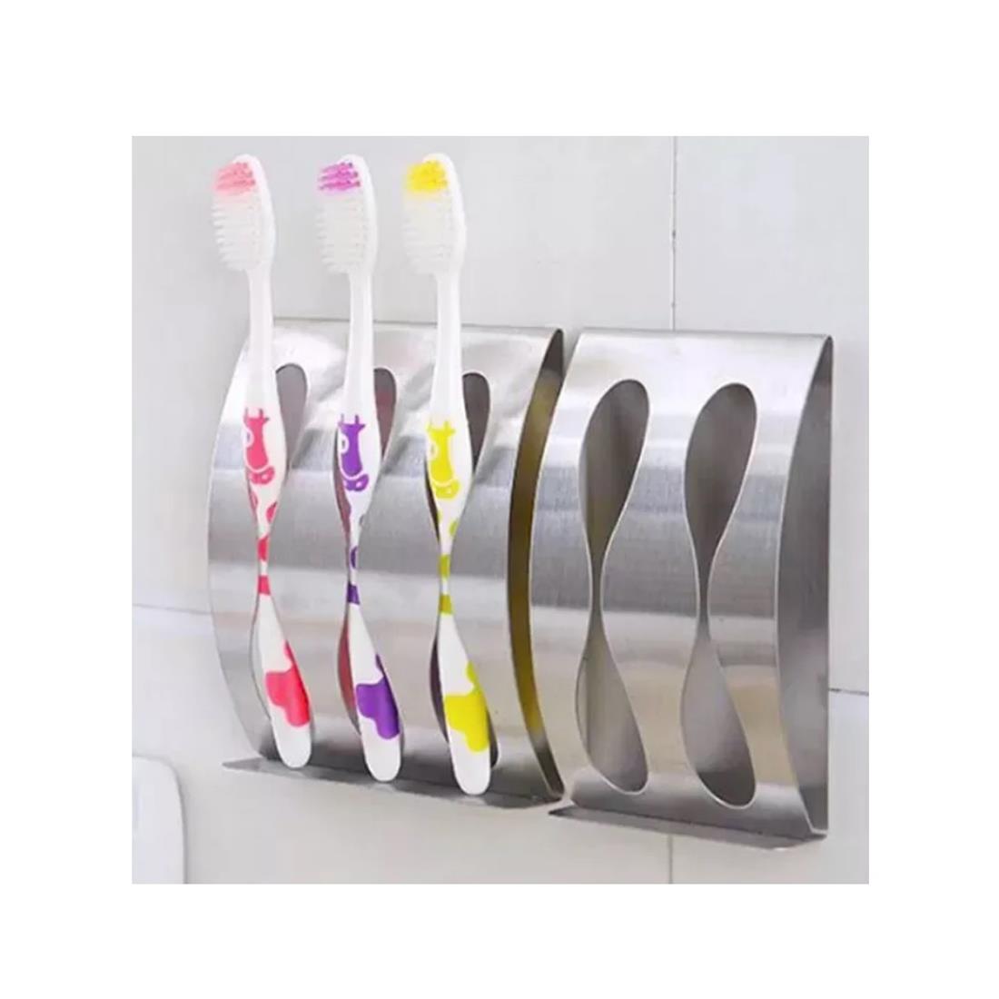 Quick Fit Wall Mounted Toothbrush Holder Toothpaste Razor Bathroom Organiser