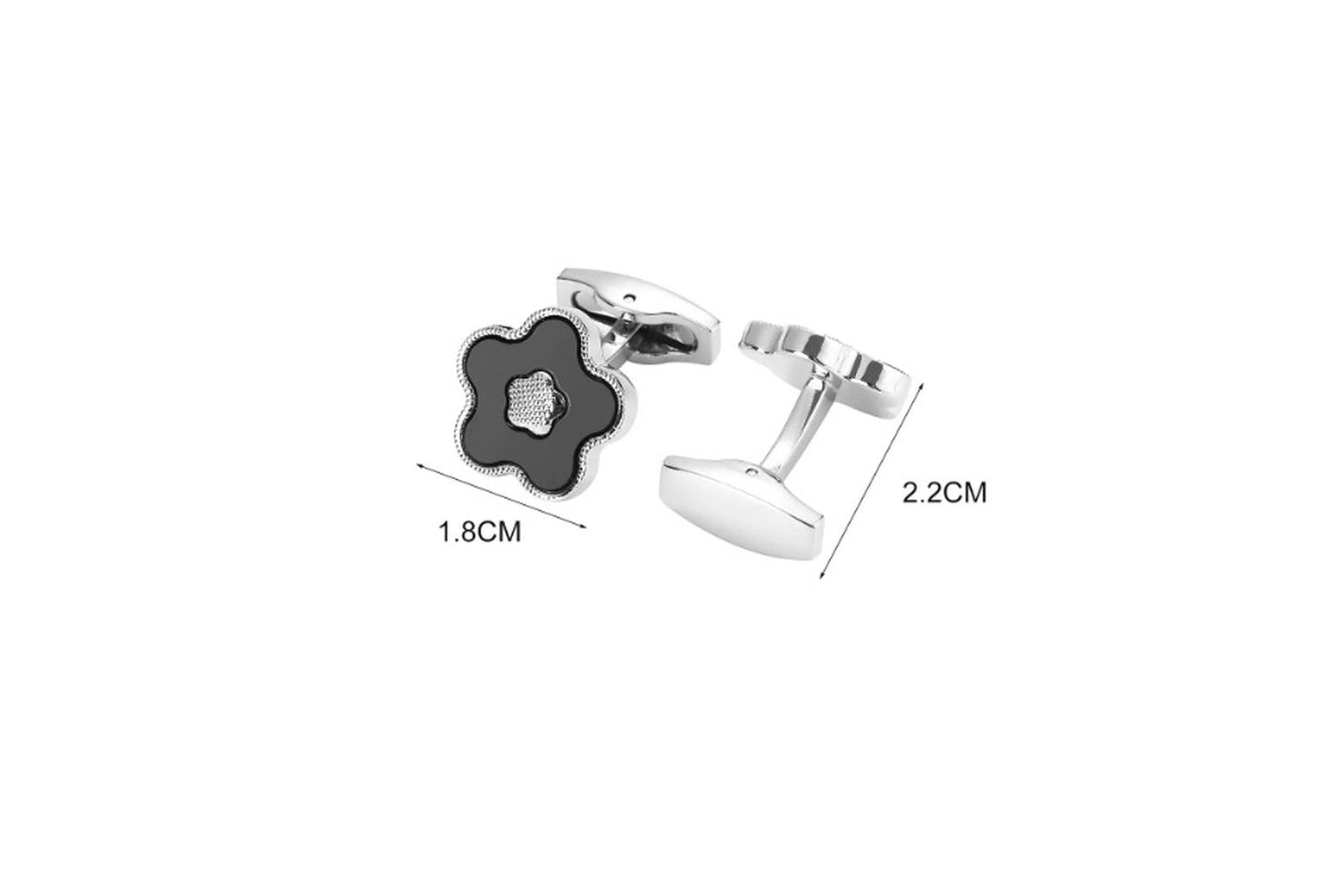 Luxury Silver Cufflinks Snowflake Flower Design Great Gift Elegant Present