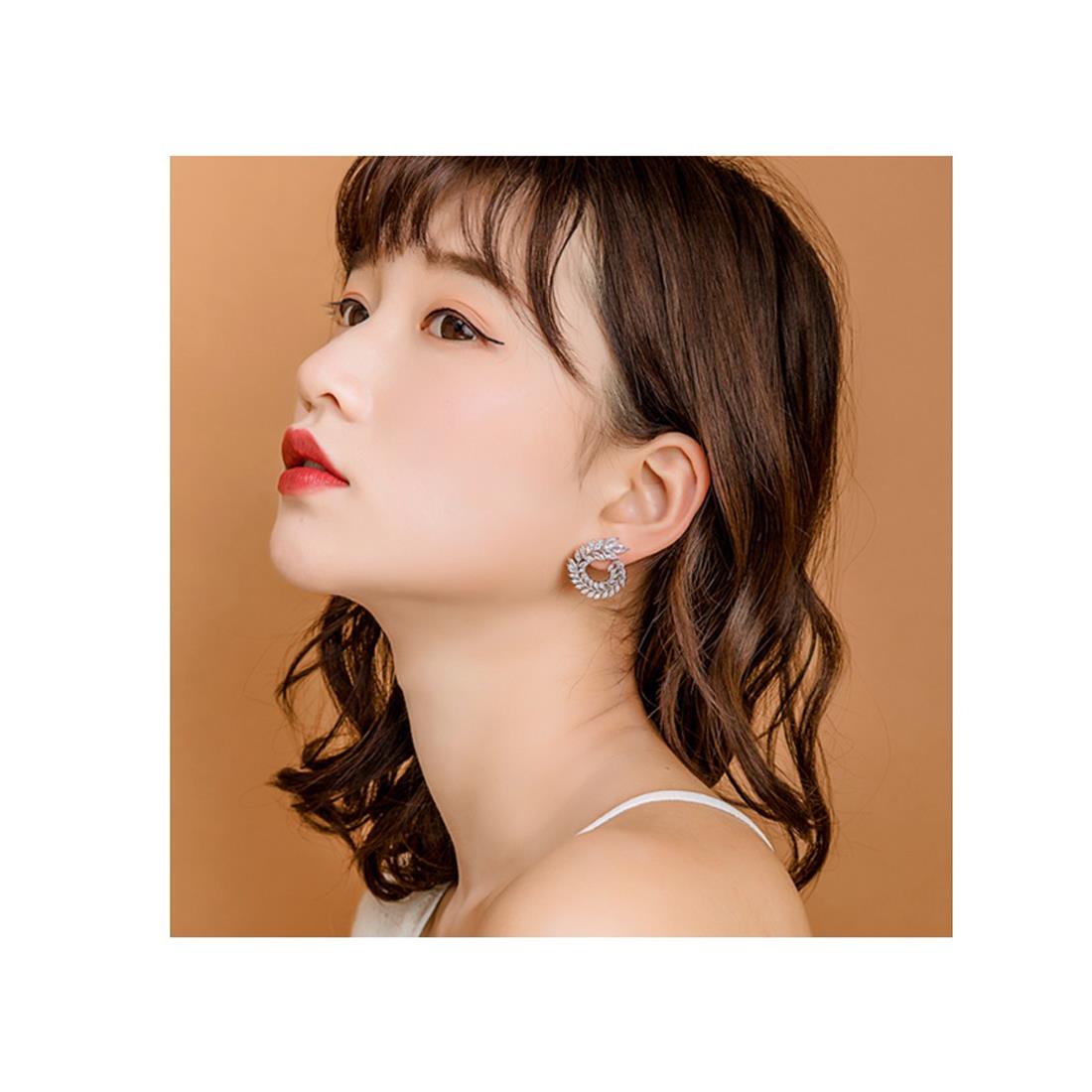 Charles William Gold Earring Statement Circle Round Jewellery Ladies Teens Woman