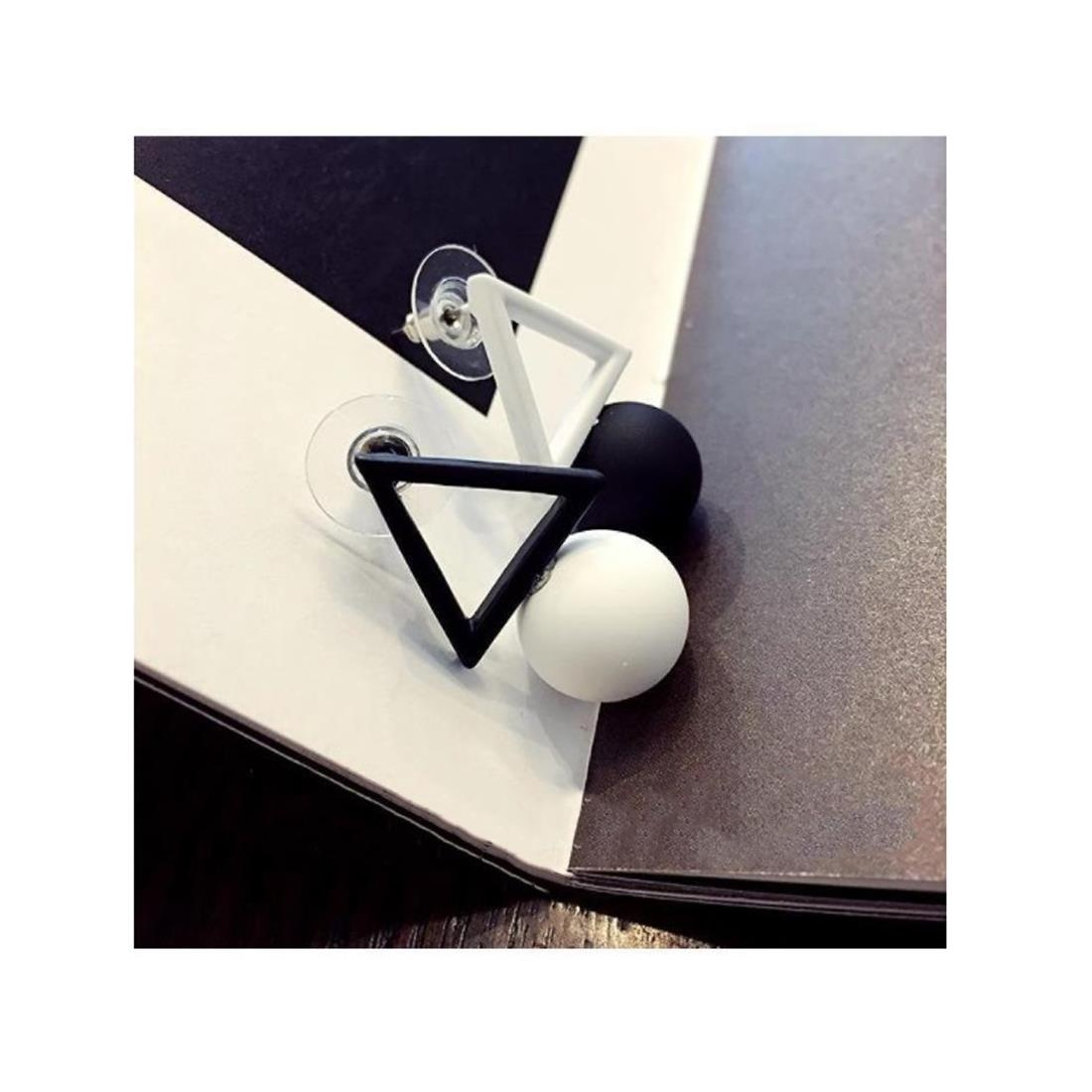Charles William Triangle and Circle Unique Earring