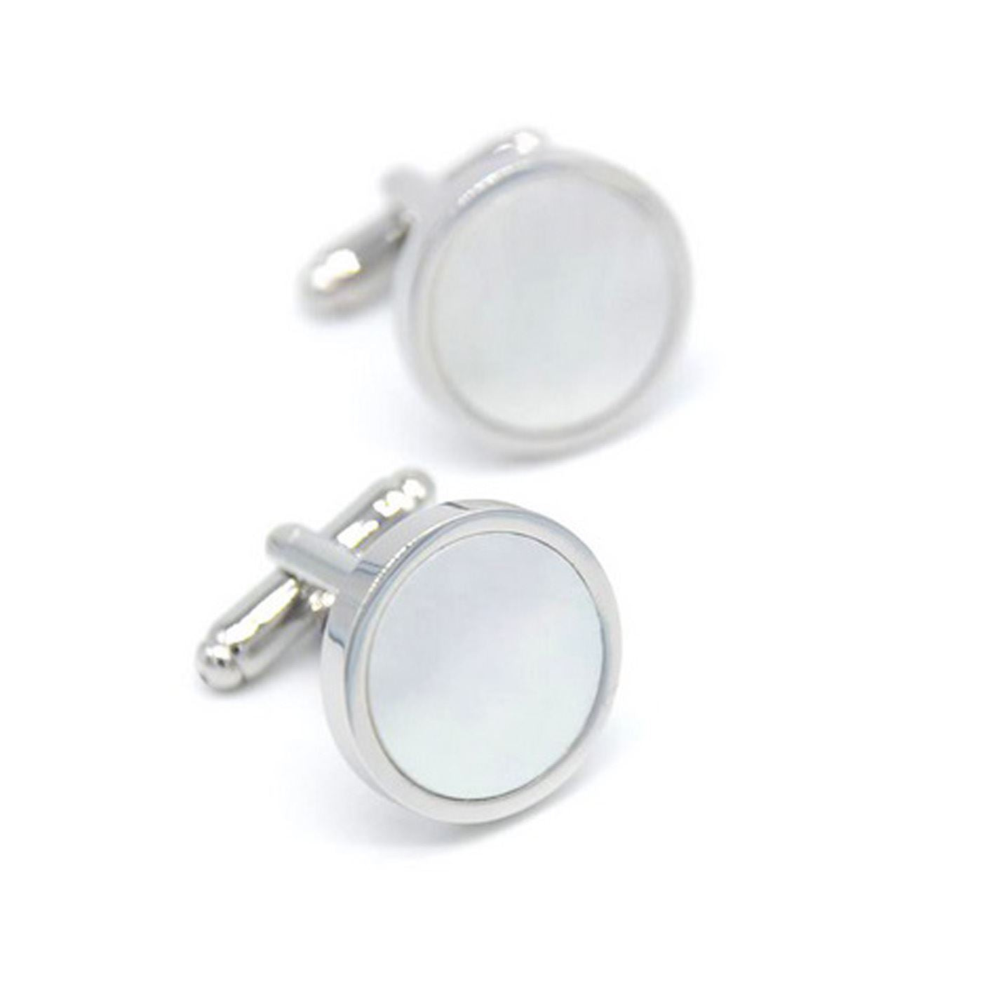 Silver Cufflinks with Mother Pearl Stone