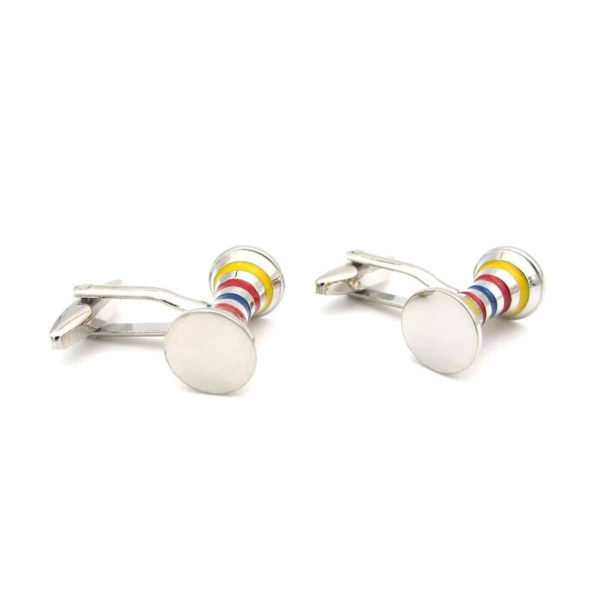 Charles William Barrel Cufflink Novelty Pattern