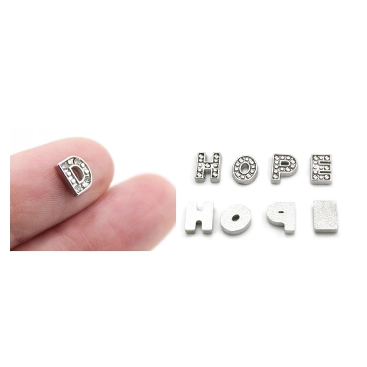Personalised Name Letters Silver Bracelet Strap - Mix Match