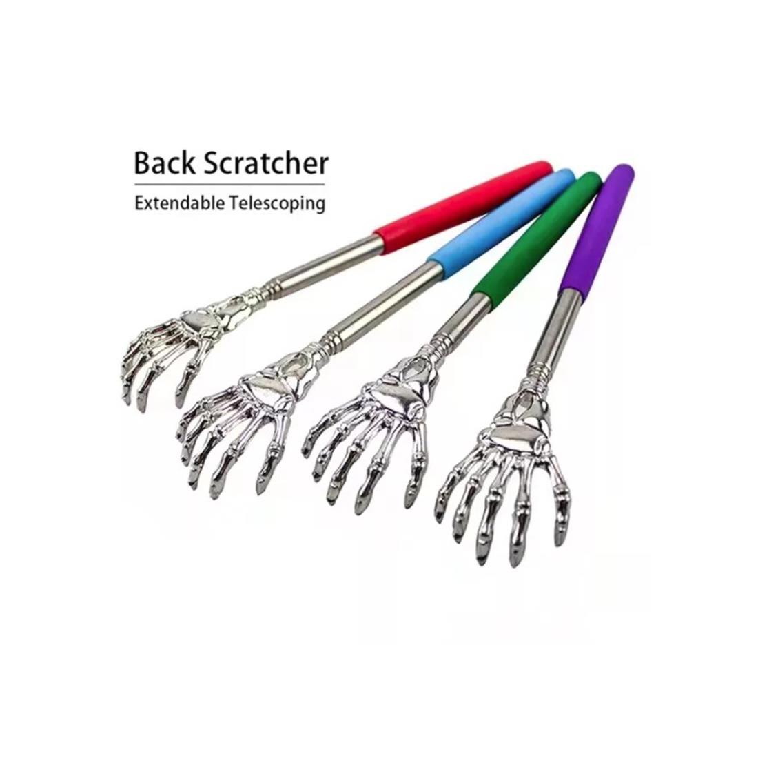 Skeleton Hand Back Scratcher with Long Reach Extendable Rubber Grip Arm