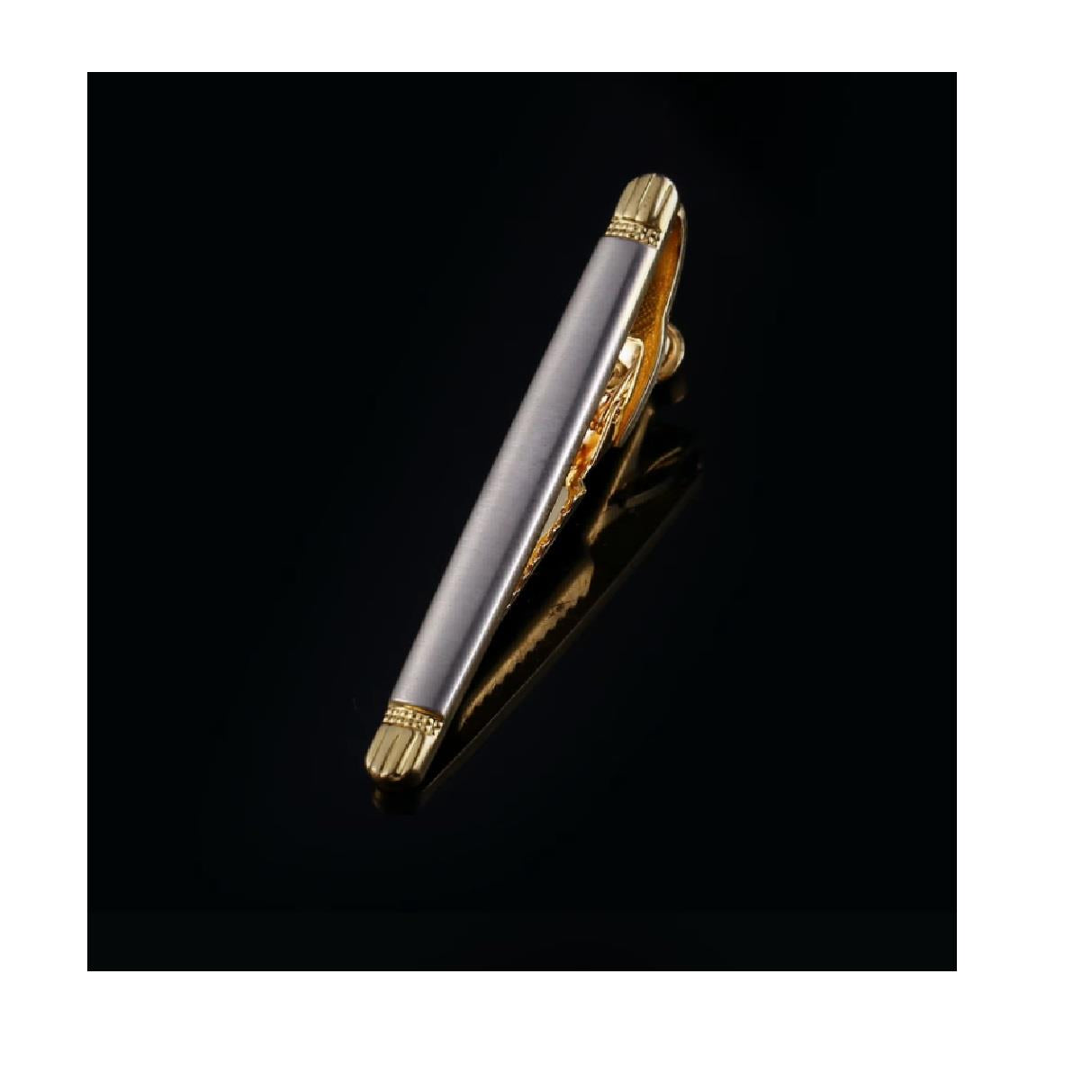 Luxury Silver Gold Tie Clip Premium Unique Design Formal Wear Wedding Suit Accessory