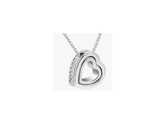 Charles William Violet Pendant Necklace Real Elements Silver Heart Pendant