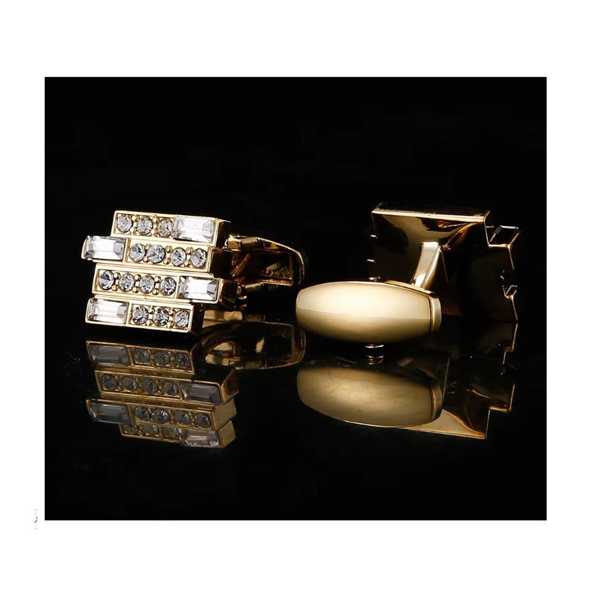 Gold Cufflinks with Stunning Elements from Charles William London