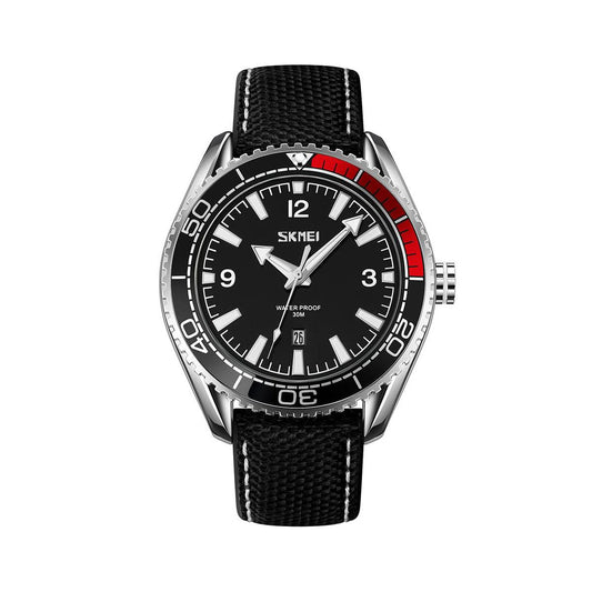 Clear Display Watch with Black Red Display and Date SK9291