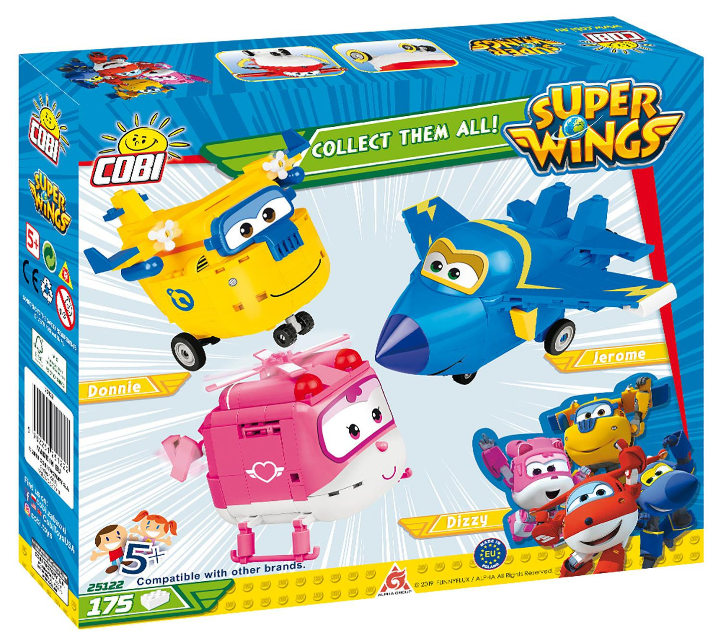 Cobi Super Wings Jett Airplane Kids Blocks Bricks 170Pc Compatible Age 5+