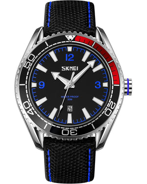 Clear Display Watch with Black Red Display and Date SK9291BLU