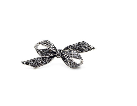 Silver Gray Brooch Flower for Gown or Dress