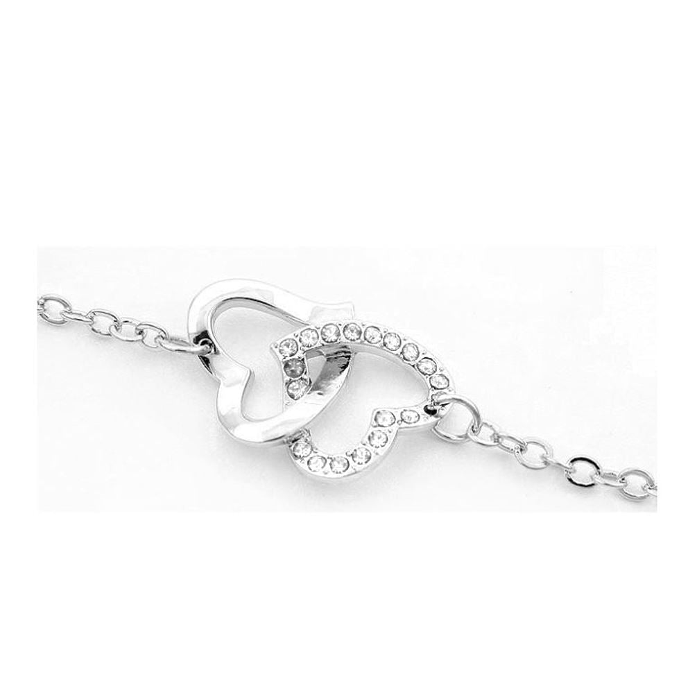 Charles William Double Heart Intertwined Love Bracelet