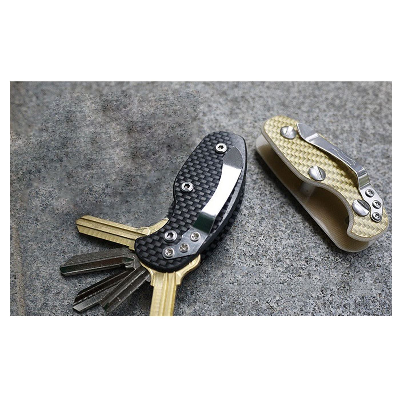 Key Holder Clip for Chain Ring Belt in Black