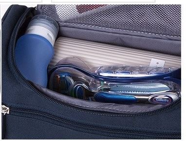 Charles William Quality Travel Cosmetic Make up Toiletry Case Blue Wash Bag Organiser