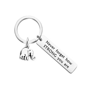 Motivational Keyring Keychain Strength Resilience Loved Courage Inspire Positive Message