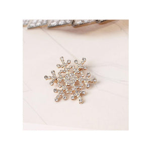 Charles William Gold Brooch Dress Fashion Costume Jewellery Snowflake Star Brooches Gown Robe
