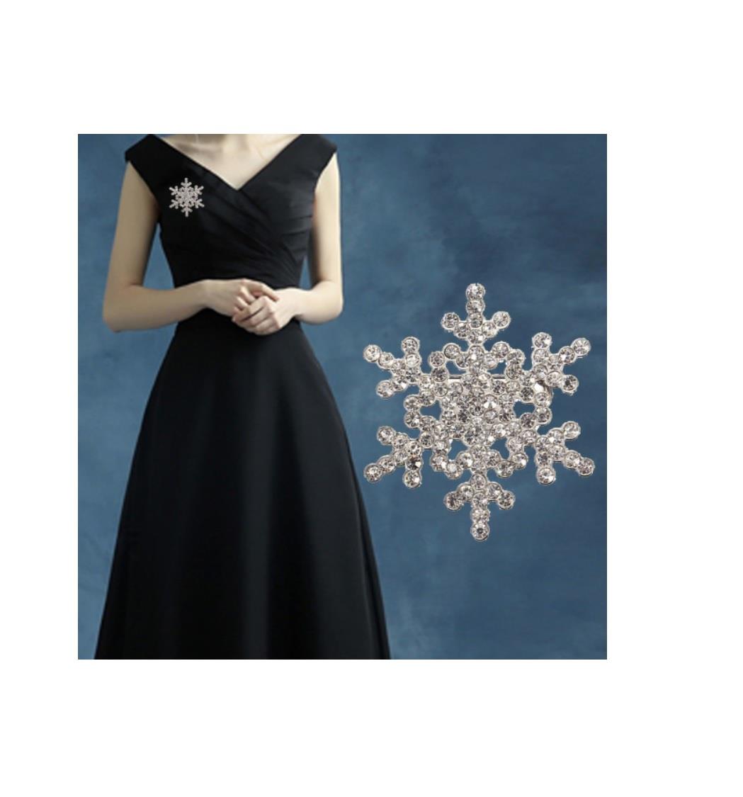 Charles William Silver Brooch Stones Fashion Costume Jewellery Dress Snowflake Star Brooches